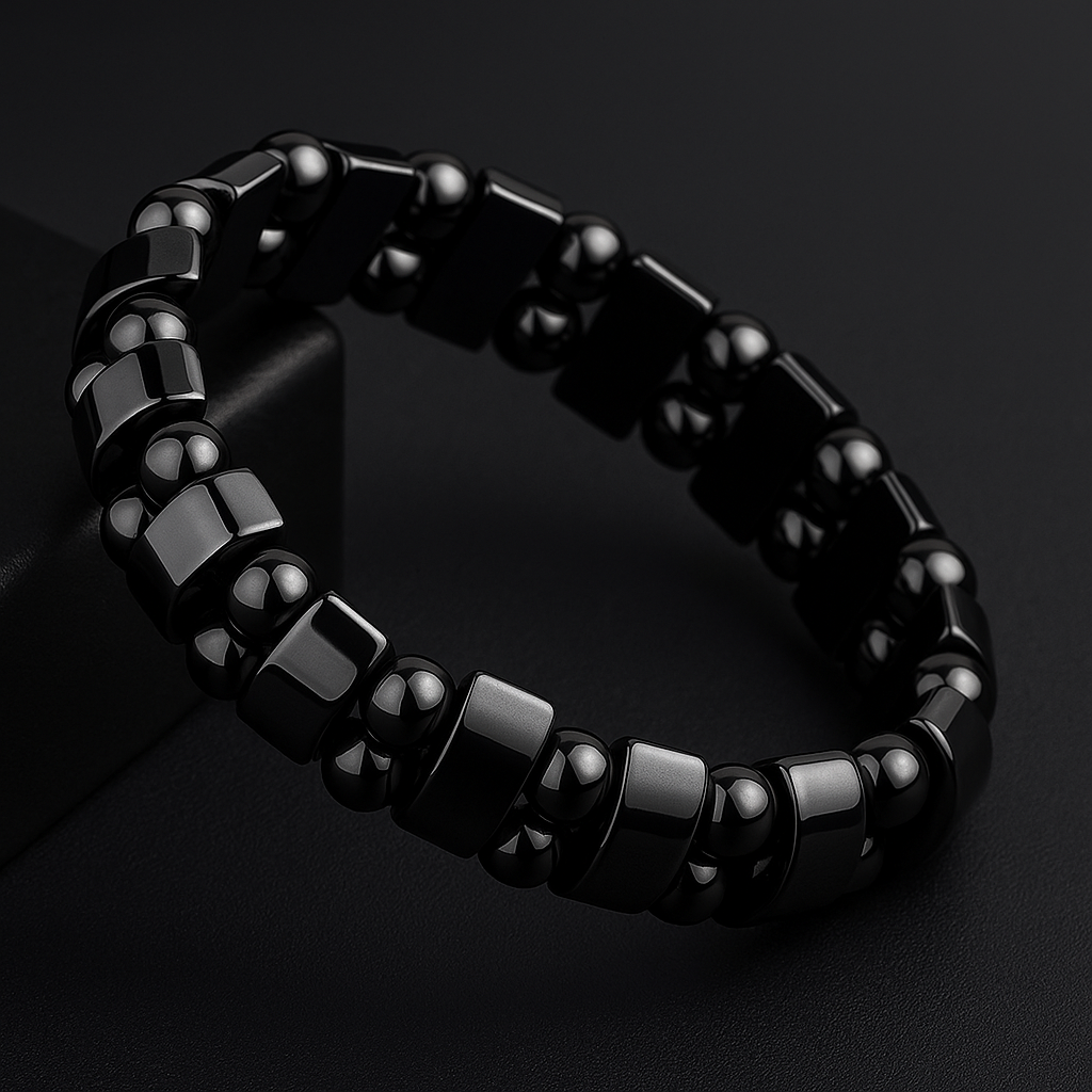 Magnetic Bracelet,Unisex Stylish Magnetic Black Stone Bracelet