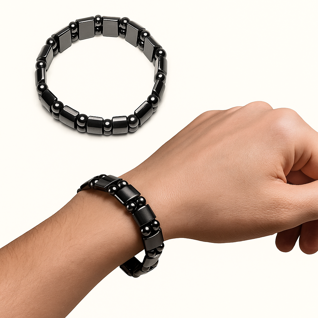 Magnetic Bracelet,Unisex Stylish Magnetic Black Stone Bracelet
