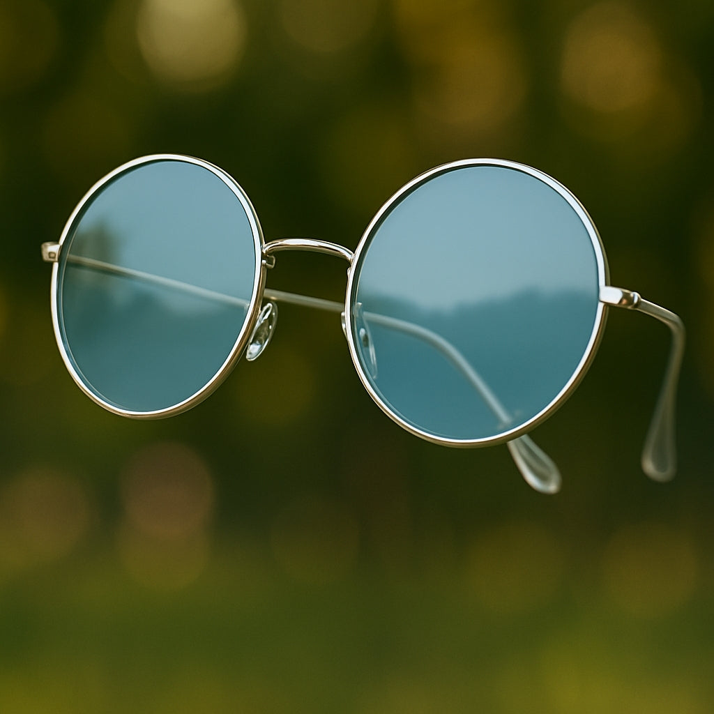UV Protection Round Sunglasses (Blue)