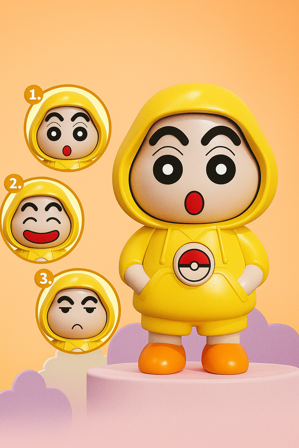 Shinchan Face Chaning Keychain