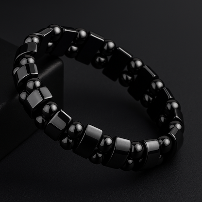 Magnetic Bracelet,Unisex Stylish Magnetic Black Stone Bracelet