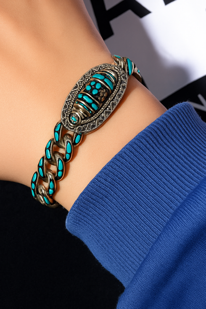 Six-Character Mantra Nine-Eyed Dzi Bead Bracelet