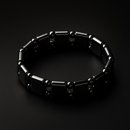 Magnetic Bracelet,Unisex Stylish Magnetic Black Stone Bracelet