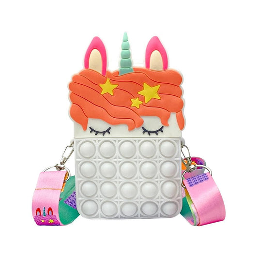 Pop It Bag for Girls Unicorn sling Bags for Girls Kids Sling Bags