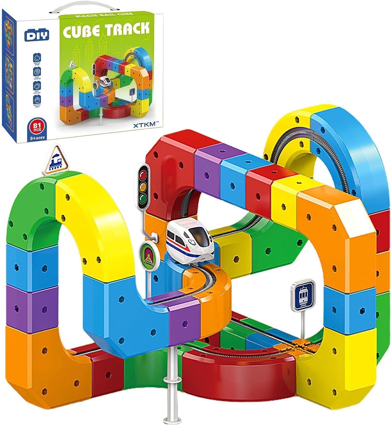 3D Smart Train Circuit Set (50+ Piece)