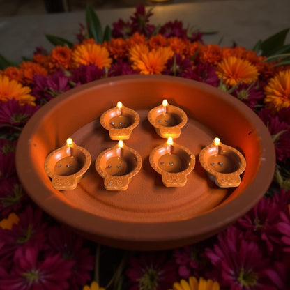 LED Light Water Sensor Diyas – Pack of 10