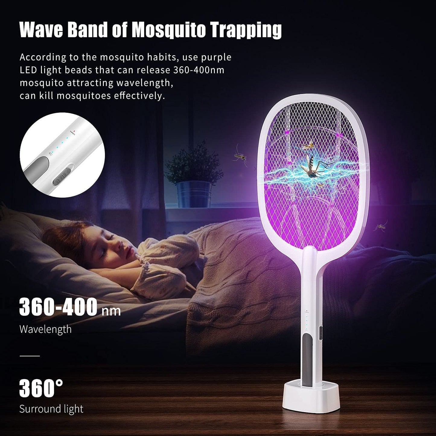 ⚡ EcoZap™ Wireless Mosquito & Insect Killer Racket ⚡