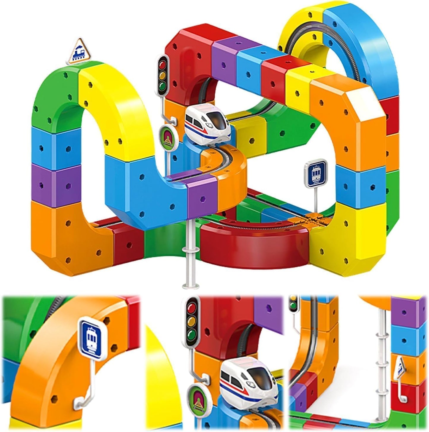3D Smart Train Circuit Set (80+ Piece)