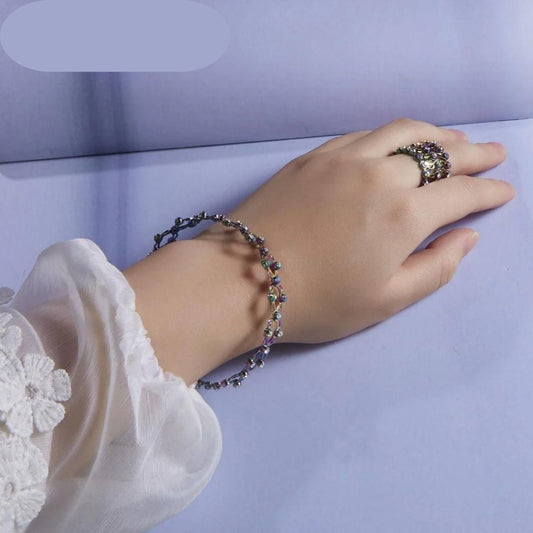 Stretchable 2 In 1 Ring Bracelet(Assorted)