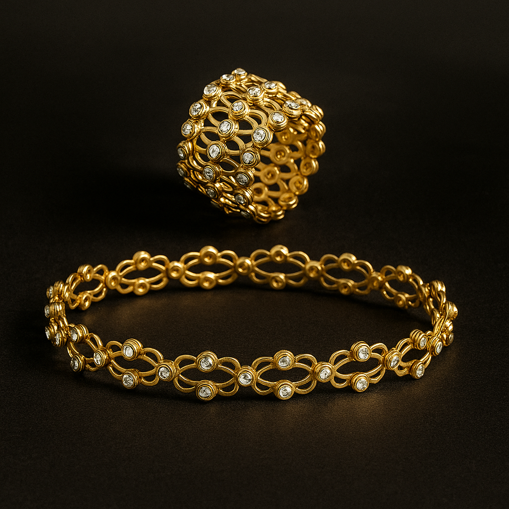 Stretchable 2 In 1 Ring Bracelet(Assorted)