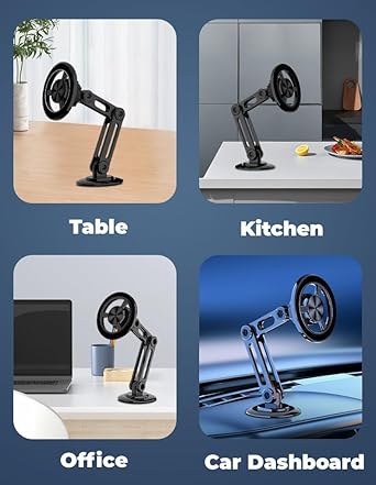 Universal 360° PRO Phone Holder – Magnetic & Foldable