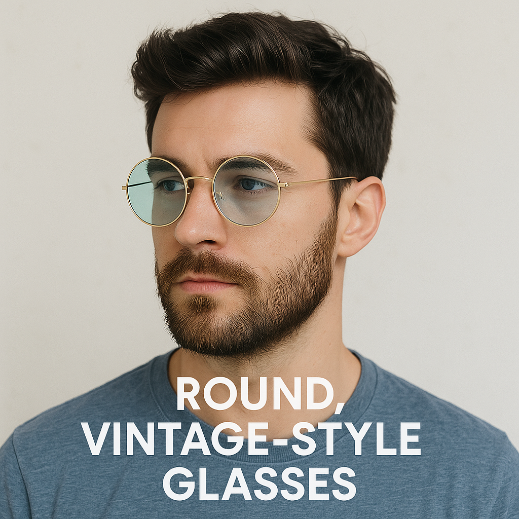UV Protection Round Sunglasses (Blue)