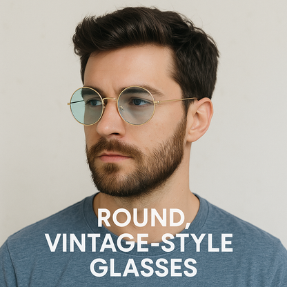 UV Protection Round Sunglasses (Blue)