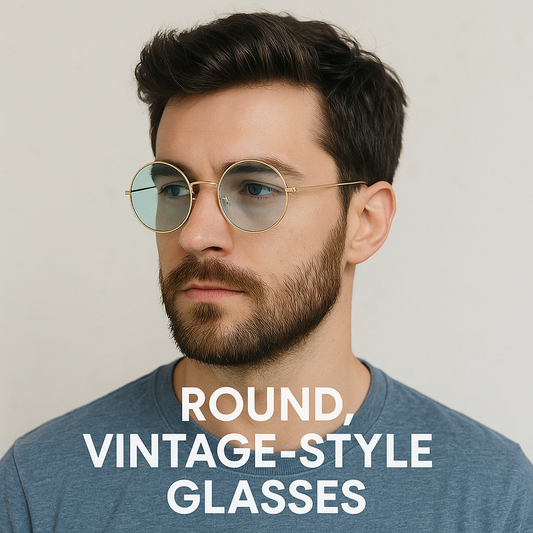 UV Protection Round Sunglasses (Blue)
