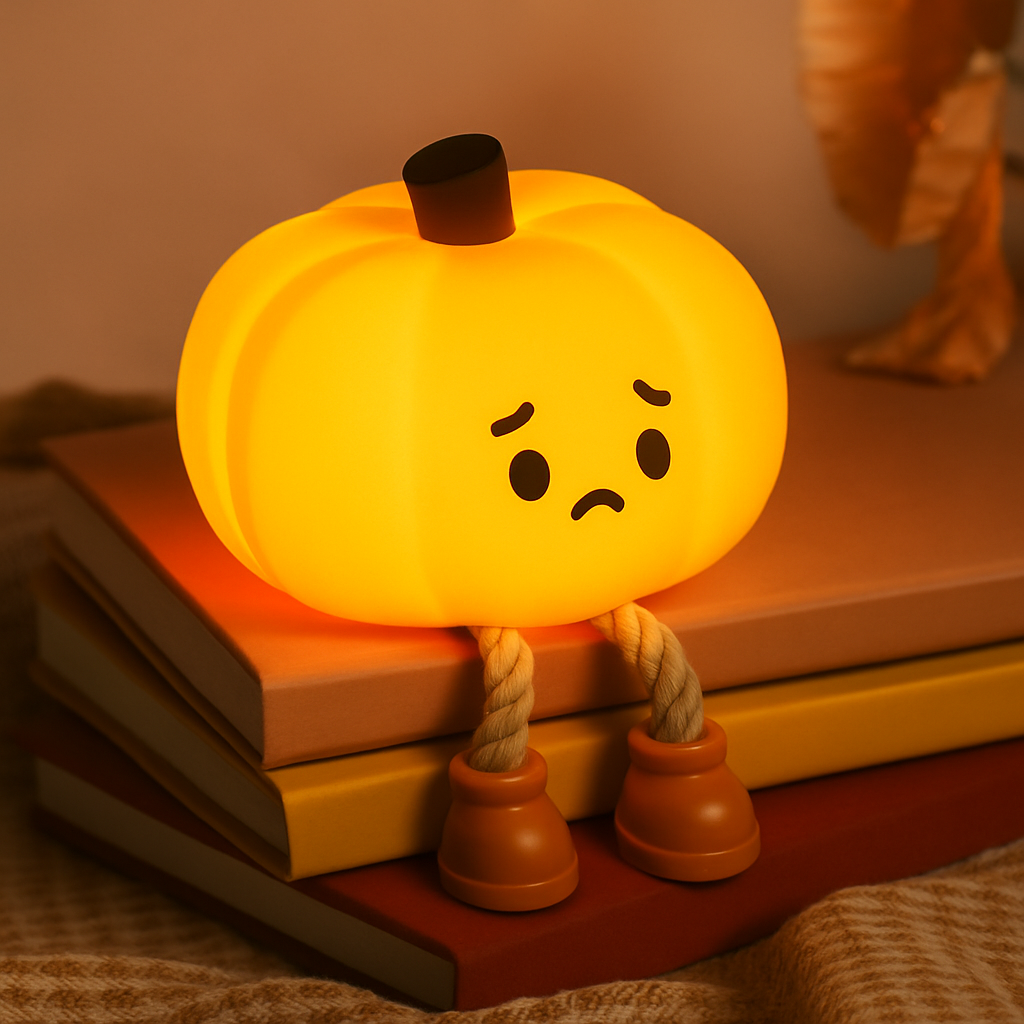 Sad Pumpkin Silicone Lamp